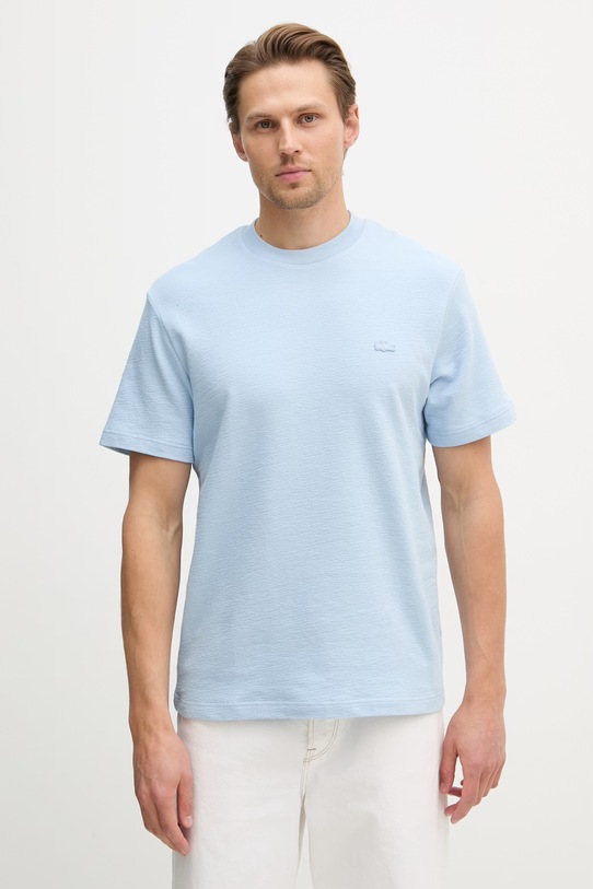 Lacoste T-shirt męski bawełniany niebieski TH1979