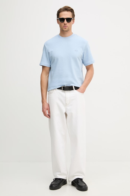 Lacoste T-shirt męski bawełniany TH1979 niebieski SS26