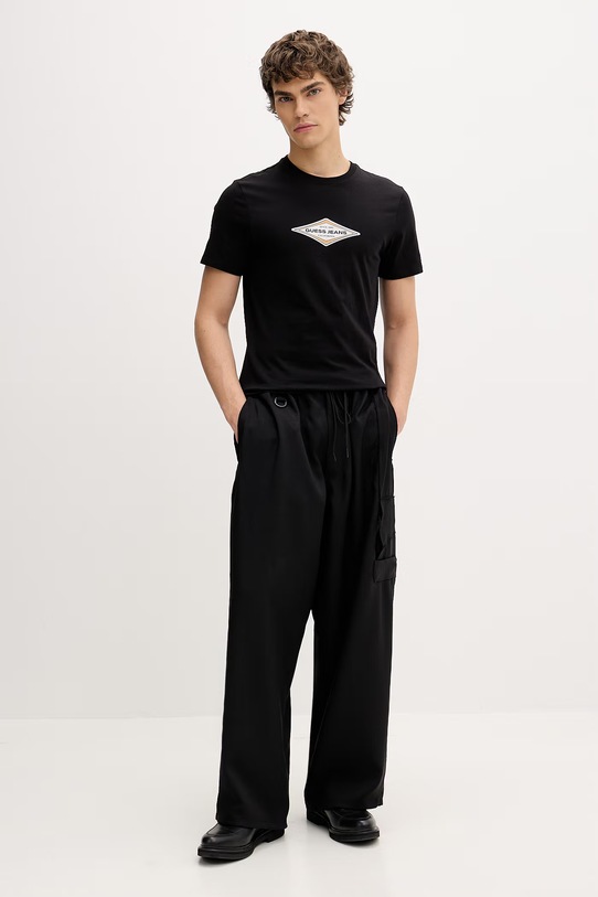 Guess Jeans t-shirt bawełniany M6GIB4.K8HM0 czarny SS26
