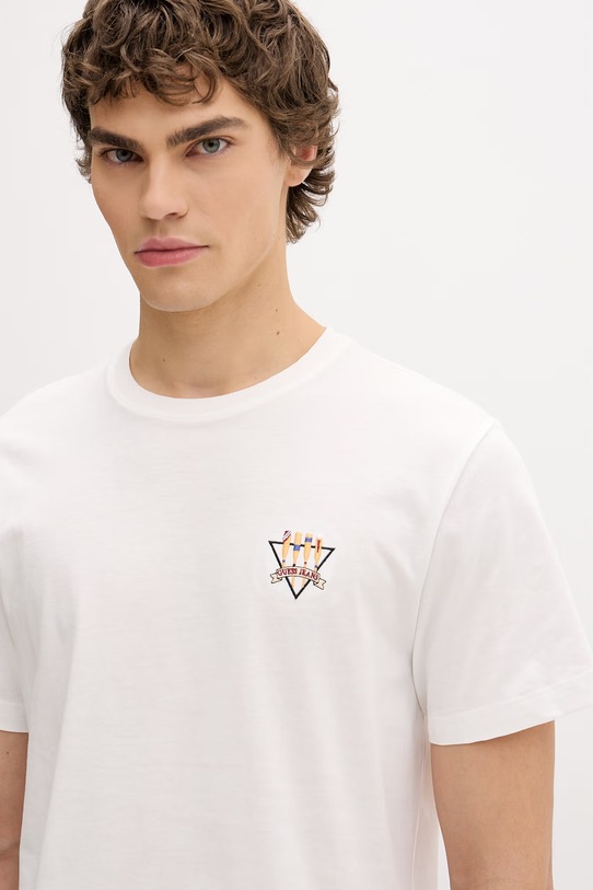 Guess Jeans t-shirt męski bawełniany biały M6GIB7.K8HM0