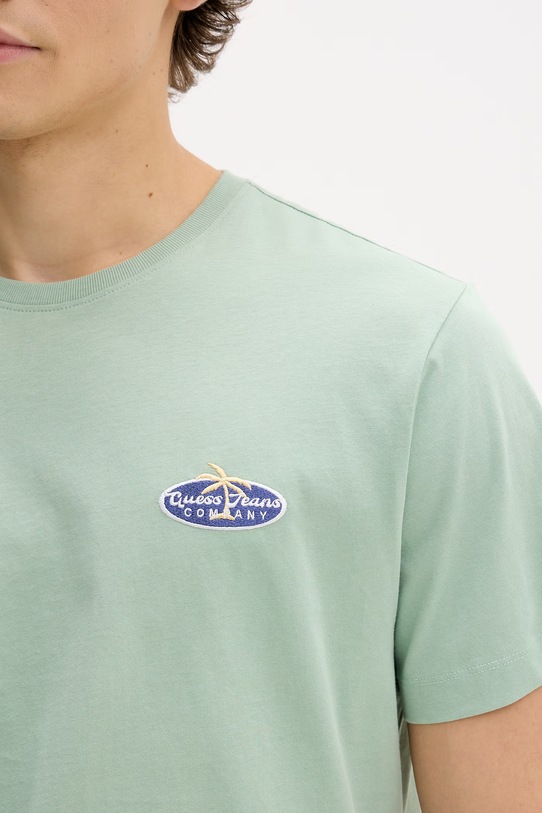 Guess Jeans t-shirt męski bawełniany zielony M6GIB7.K8HM0