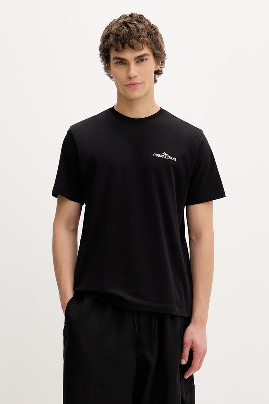 Guess Jeans t-shirt męski bawełniany czarny M6GIB7.K8HM0