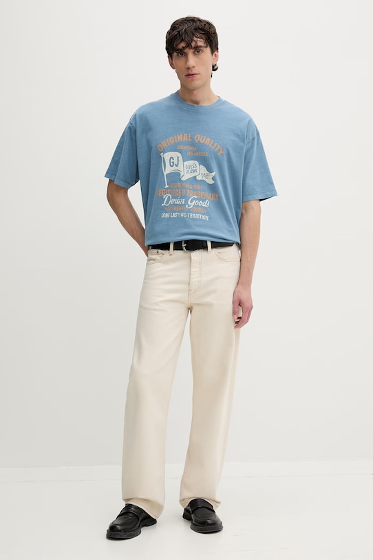 Guess Jeans t-shirt bawełniany M6GIB8.K8FQ4 niebieski SS26
