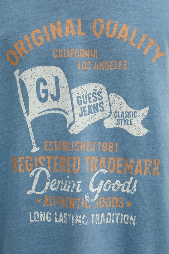 Guess Jeans t-shirt bawełniany M6GIB8.K8FQ4 niebieski