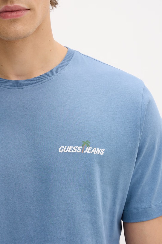 Guess Jeans t-shirt da uomo in cotone M6GIC0.K8HM0 blu