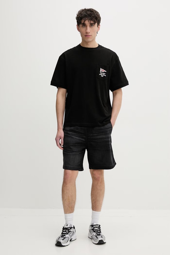 Guess Jeans t-shirt męski bawełniany M6GI00.KE731 czarny SS26