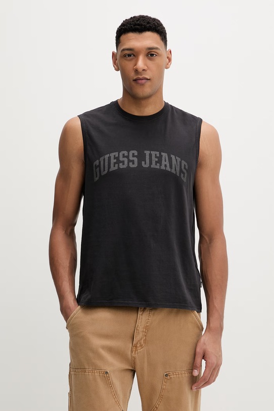 Guess Jeans t-shirt bawełniany nadruk czarny M6GPB2.K8FQ4
