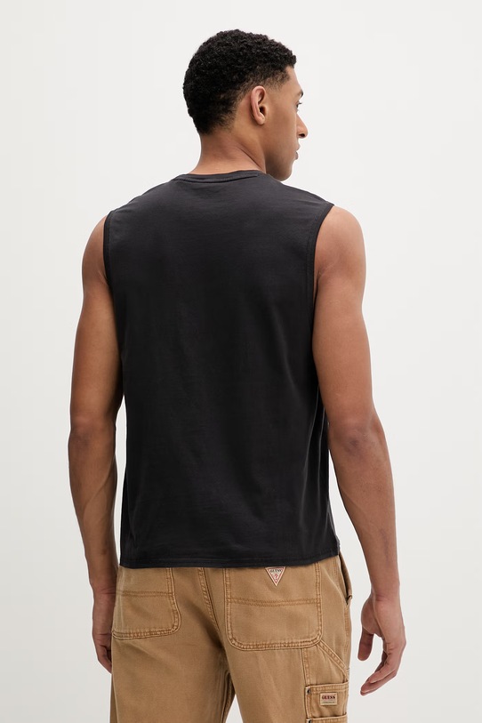 Odzież Guess Jeans t-shirt bawełniany M6GPB2.K8FQ4 czarny