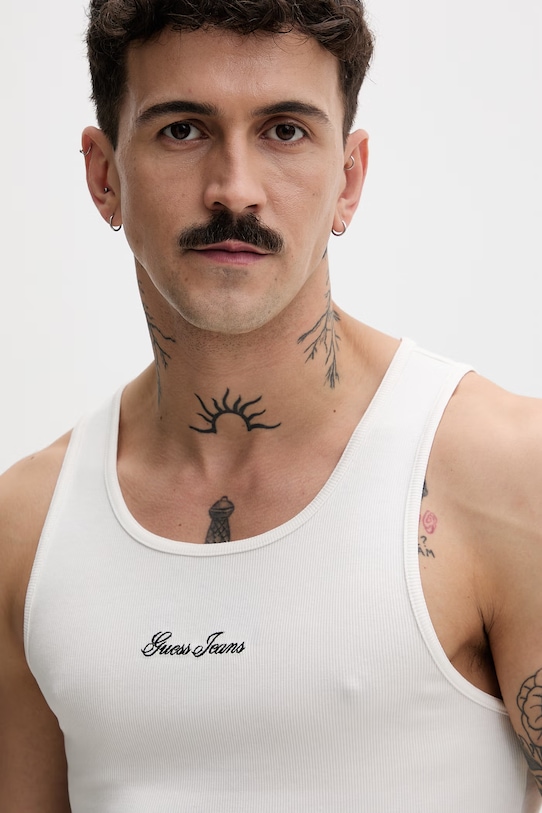 Guess Jeans top męski z bawełny beżowy M6GP05.KA0H1