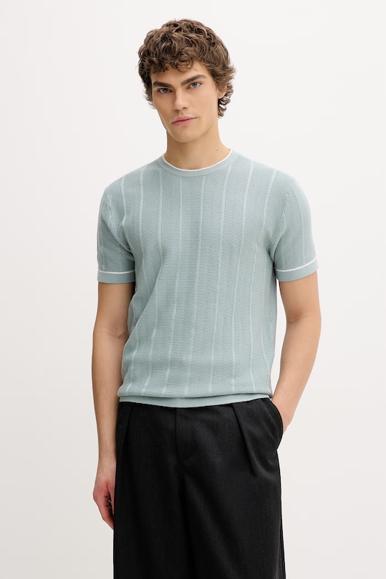 Guess Jeans pánsky bavlnený tyrkysová M6GR00.Z4511