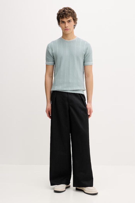 Guess Jeans pánsky bavlnený M6GR00.Z4511 tyrkysová SS26