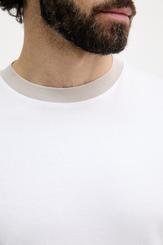 BOSS t-shirt férfi pamut Tessler 238 50559667 fehér