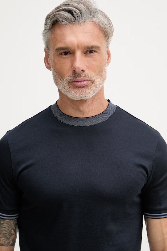 BOSS t-shirt da uomo in cotone Tessler 238 blu navy 50559667