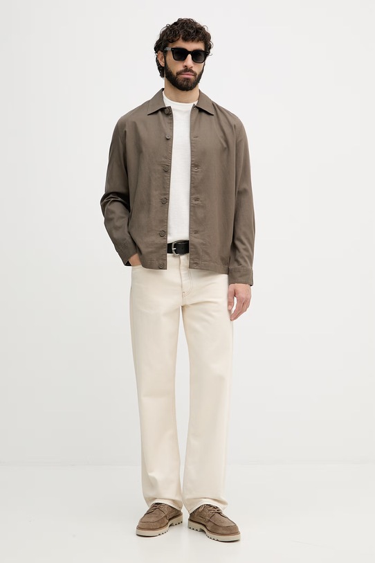 BOSS футболка чоловіча з додаванням льону BOSS X ASTON MARTIN 50558830 бежевий SS26