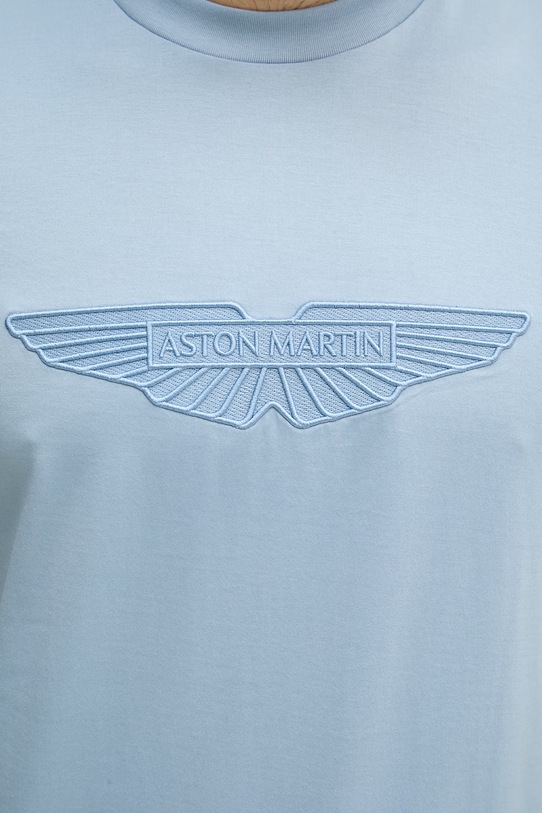 BOSS t-shirt męski bawełniany BOSS X ASTON MARTIN 50559765 niebieski