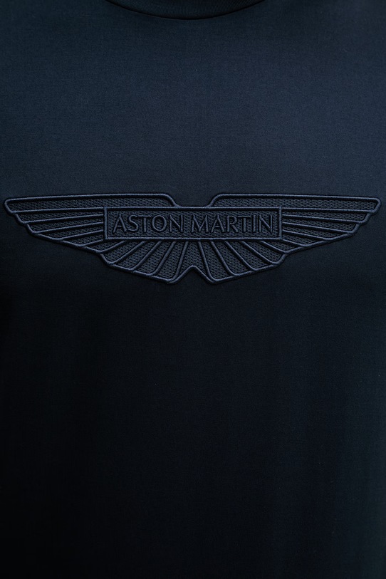 BOSS t-shirt męski bawełniany BOSS X ASTON MARTIN granatowy 50559765