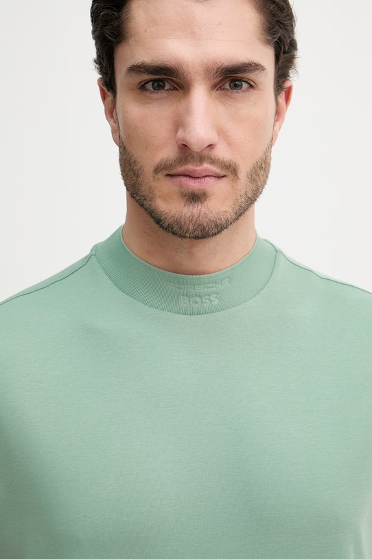 BOSS Green basic majica kratkih rukava za muškarce od pamuka BOSS X PORSCHE zelena 50559770