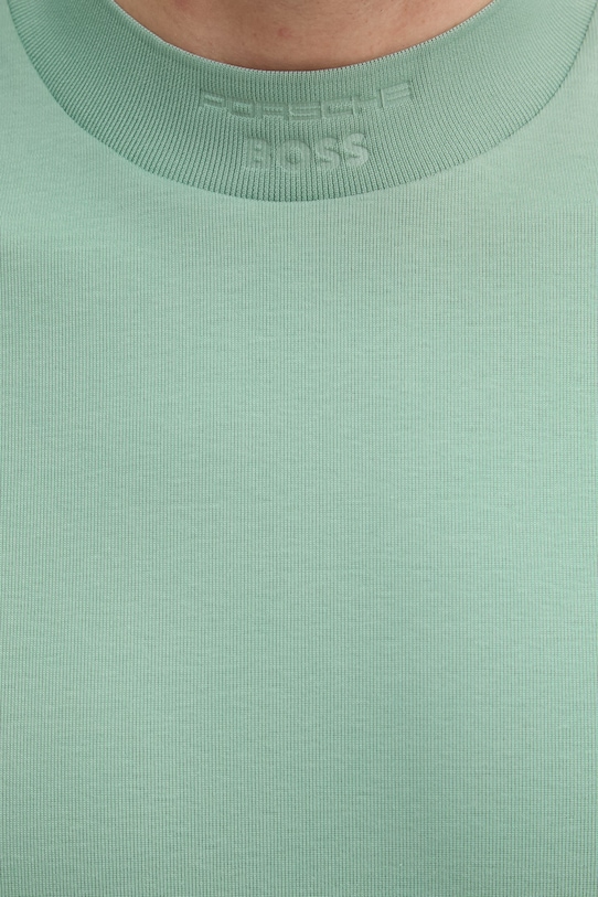 BOSS Green basic majica kratkih rukava za muškarce od pamuka BOSS X PORSCHE 50559770 zelena