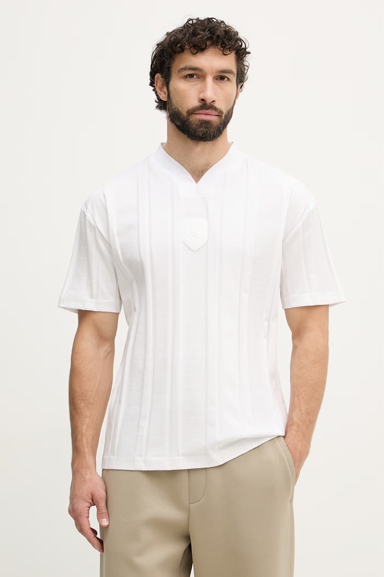 BOSS Green футболка для мужчин из хлопка белый 50554645