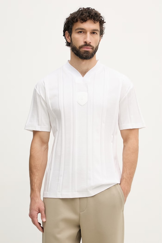 BOSS Green t-shirt ανδρικό βαμβακερό λευκό 50554645