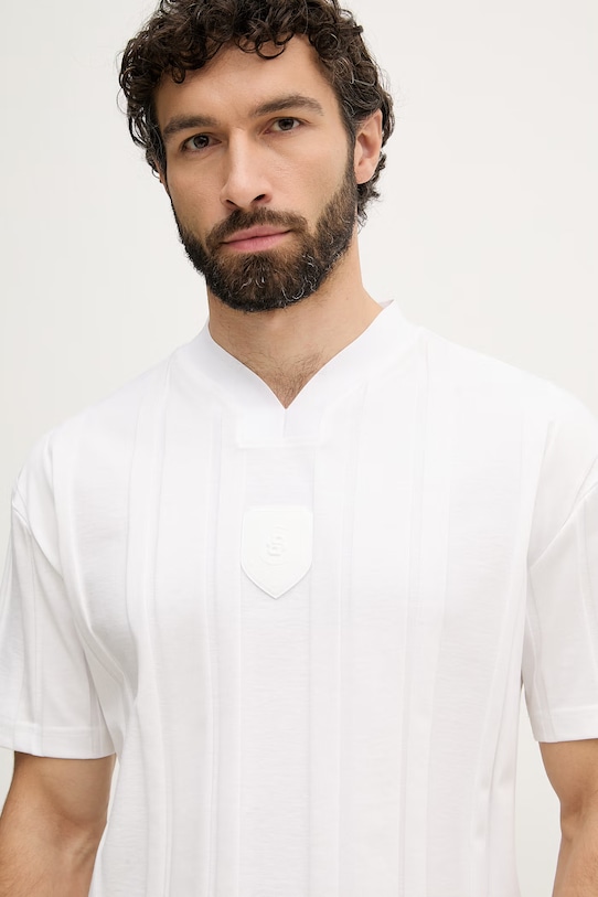 BOSS Green t-shirt ανδρικό βαμβακερό λευκό 50554645