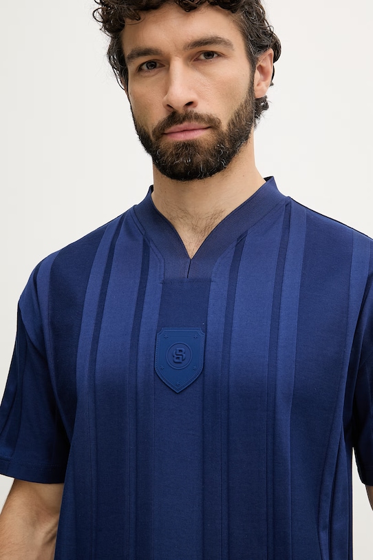 BOSS Green t-shirt ανδρικό βαμβακερό σκούρο μπλε 50554645