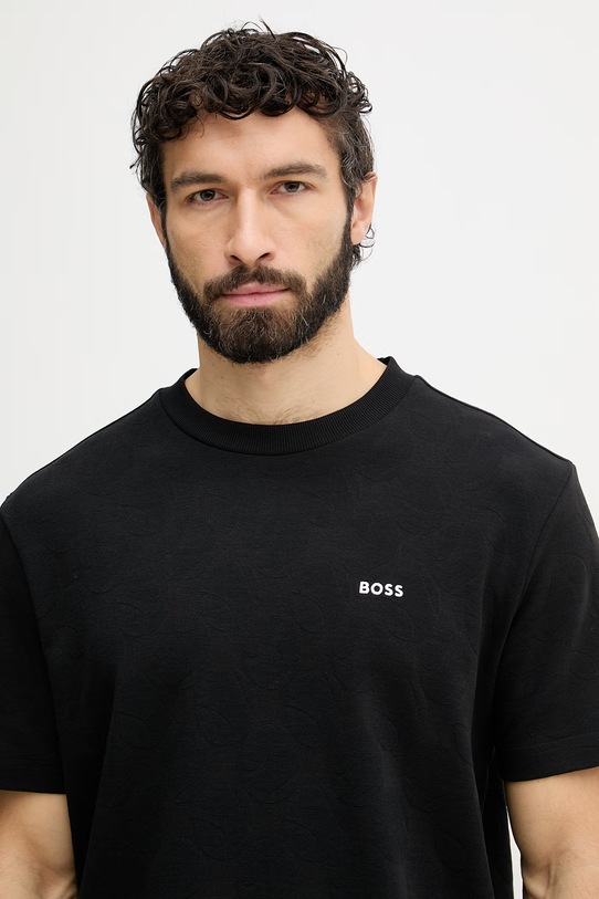 BOSS Green t-shirt męski czarny 50558867