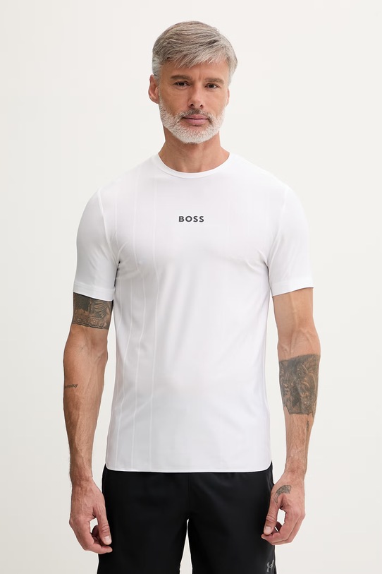 BOSS Green T-shirt męski biały 50559199