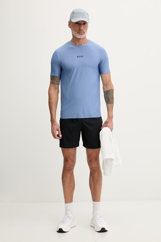 BOSS Green T-shirt męski 50559199 niebieski SS26