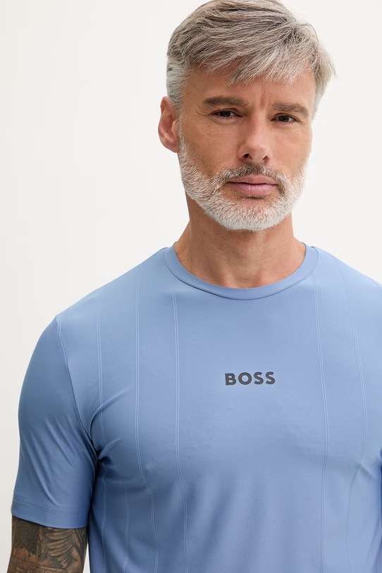 BOSS Green T-shirt męski niebieski 50559199
