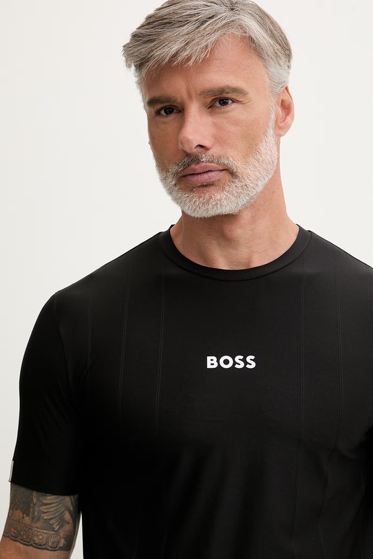 BOSS Green T-shirt męski czarny 50559199
