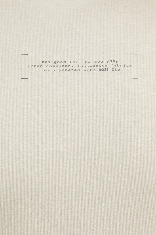 BOSS Green T-shirt męski z bawełną 50559235 beżowy