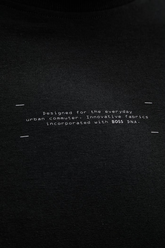 BOSS Green t-shirt ανδρικό με βαμβάκι 50559235 μαύρο
