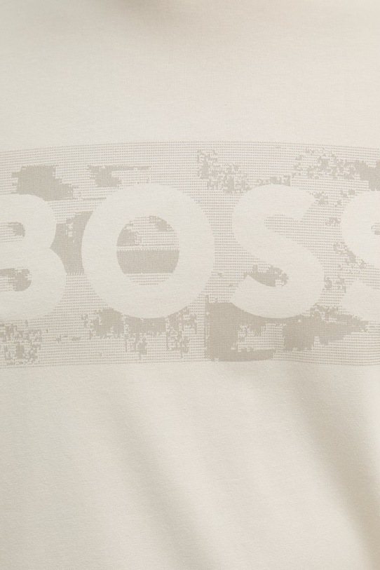 BOSS Green T-shirt męski z bawełną 50559363 beżowy