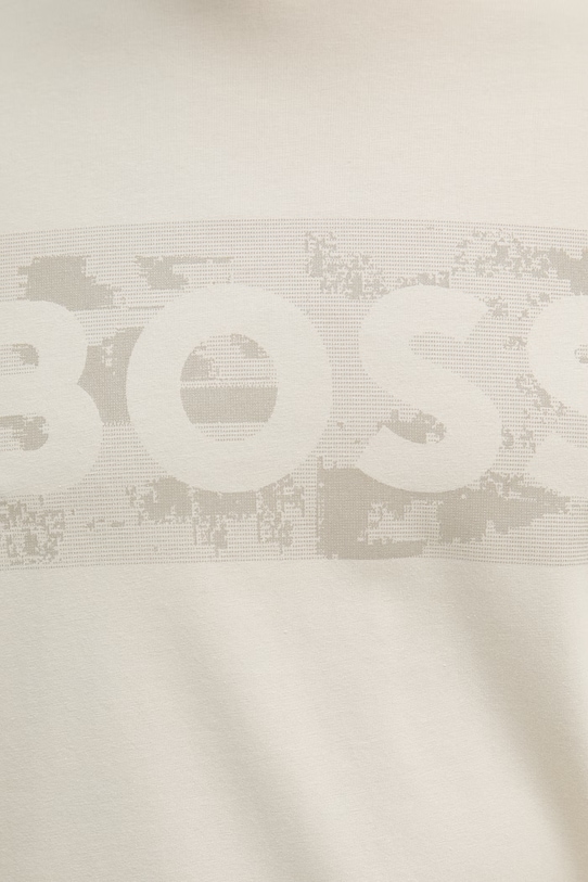 BOSS Green T-shirt męski z bawełną 50559363 beżowy