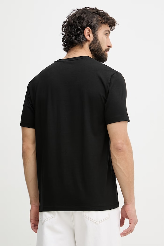 Ρούχα BOSS Green t-shirt ανδρικό βαμβακερό 50559363 μαύρο