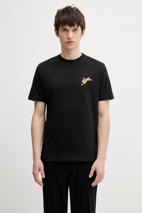 Paul Smith t-shirt bawełniany RABBIT LOGO nadruk czarny M1R.919T.VP5461
