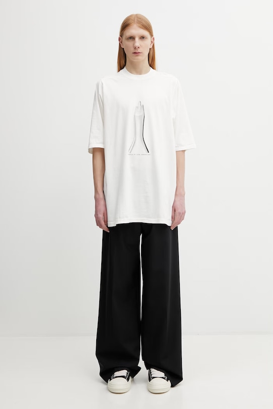 Rick Owens DRKSHDW Jumbo t-shirt męski bawełniany DU01F4274.RNEP5 beżowy