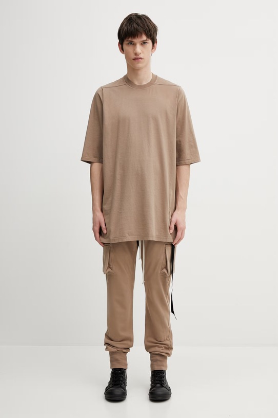 Rick Owens DRKSHDW t-shirt bawełniany Jumbo DU01F4274.RN beżowy