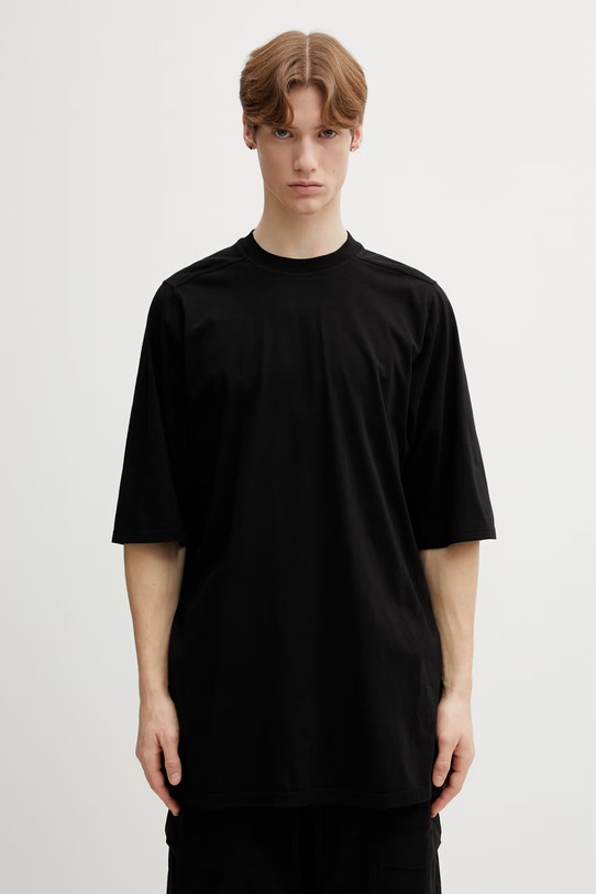 Rick Owens DRKSHDW tricou din bumbac Jumbo uni negru DU01F4274.RN