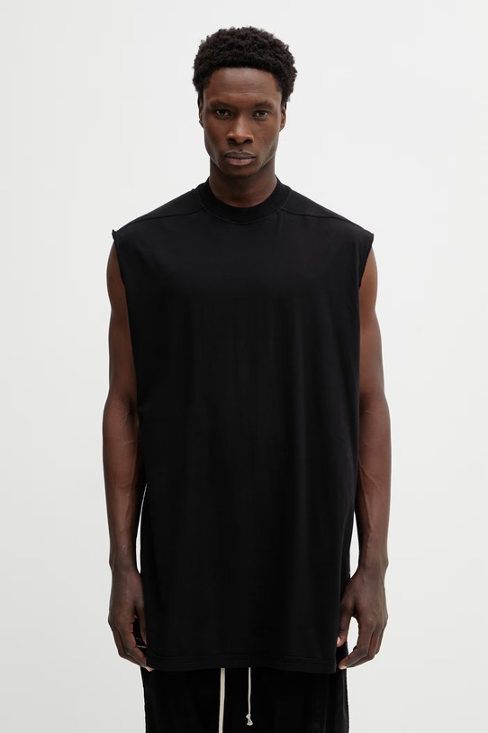 Rick Owens DRKSHDW t-shirt bawełniany Tarp gładkie czarny DU01F4158.RN