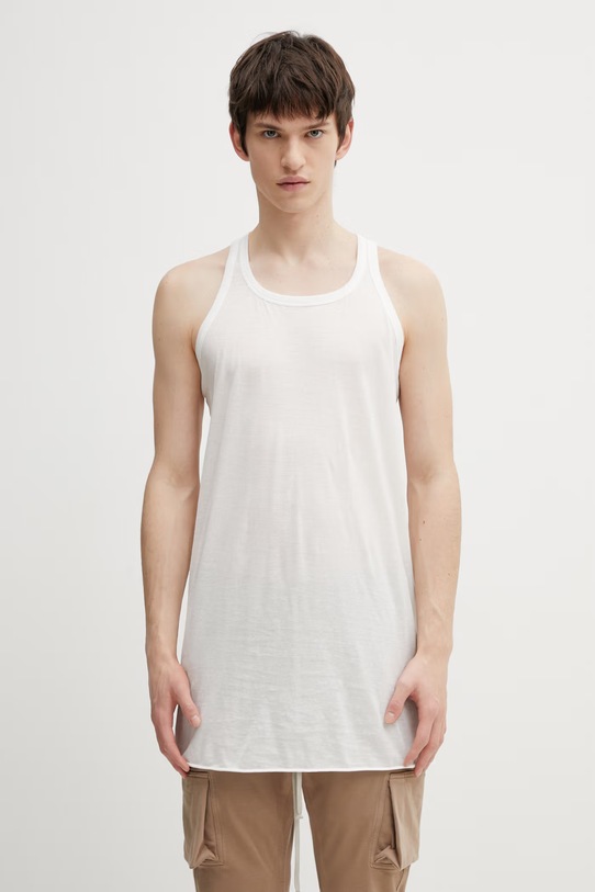 Rick Owens DRKSHDW t-shirt bawełniany gładkie biały DU01F4169.BH