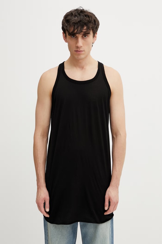 Rick Owens DRKSHDW t-shirt in cotone regolare nero DU01F4169.BH