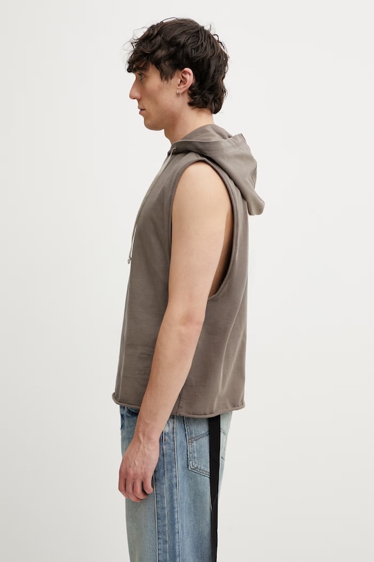 Rick Owens DRKSHDW top bawełniany męski DU01F4165.RIGP brązowy SS26