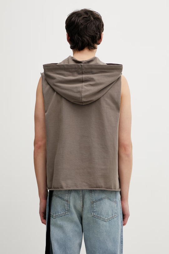 Odzież Rick Owens DRKSHDW top bawełniany męski DU01F4165.RIGP brązowy
