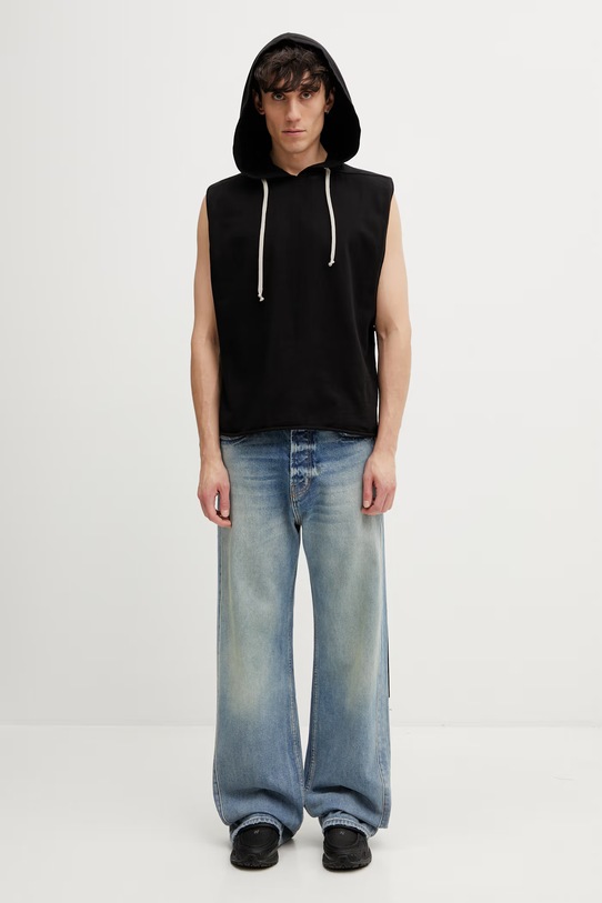 Rick Owens DRKSHDW top bawełniany męski DU01F4165.RIGP czarny