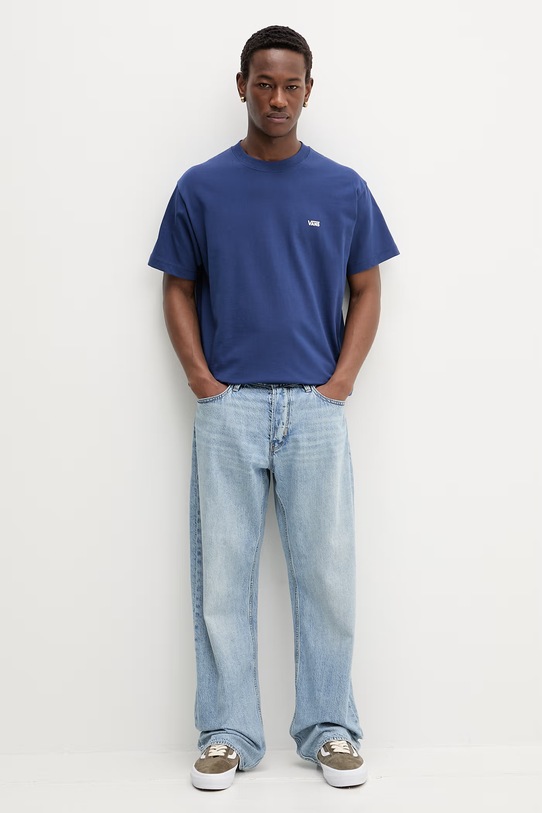 Vans t-shirt męski bawełniany VN000R9XFOB1 niebieski SS26
