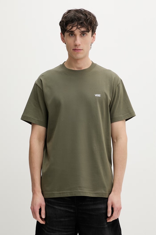 Vans t-shirt męski bawełniany zielony VN000R9XFR11