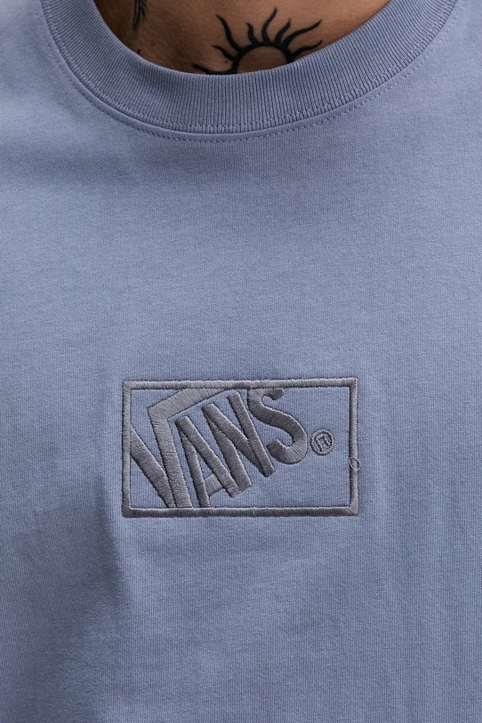 Vans t-shirt męski bawełniany VN000RAPFOI1 niebieski