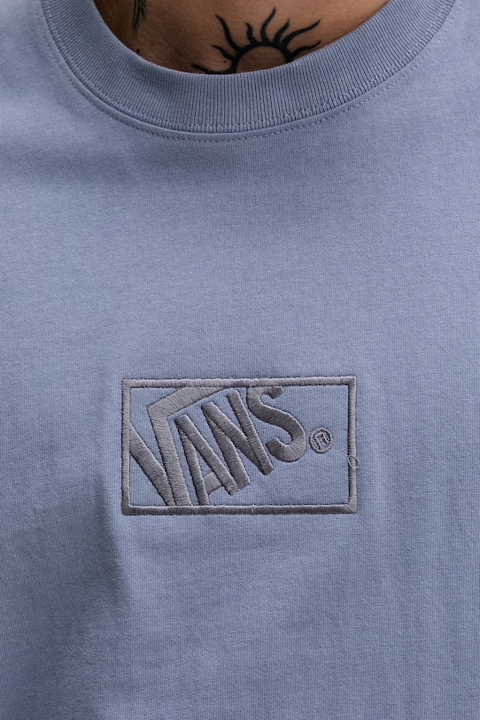 Vans t-shirt męski bawełniany VN000RAPFOI1 niebieski